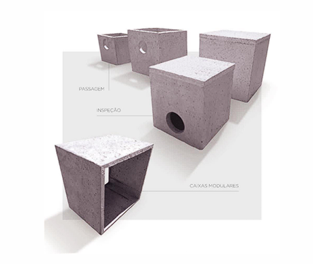 Caixas de concreto PVS para drenagem, esgoto e inspeção