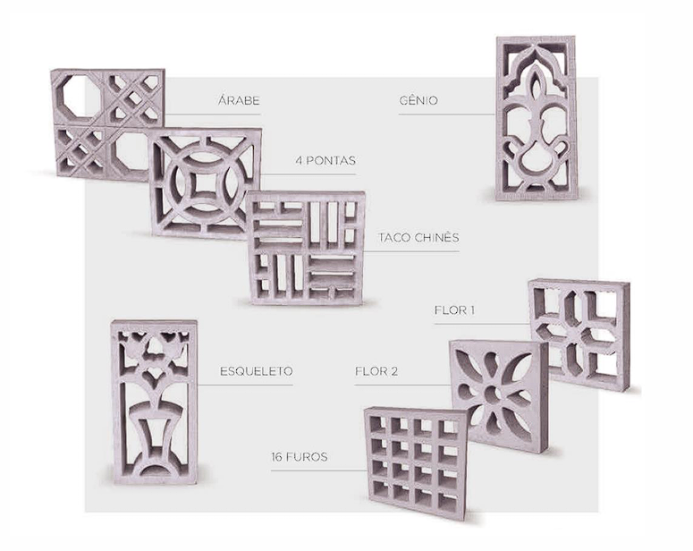 Elementos vazados de concreto PVS para fachadas e muros