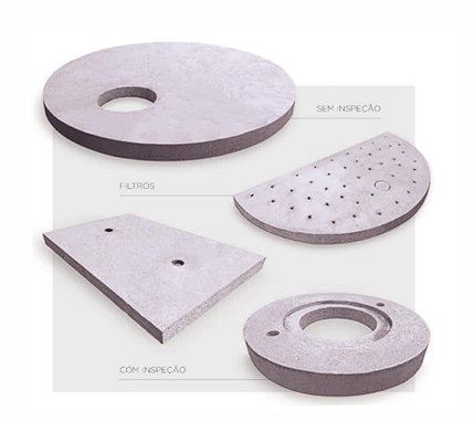 Tampas de concreto PVS para caixas, poços e drenagem